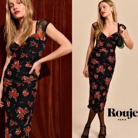 ROUJE LALY ANDALOU ROSES DRESS - Picture 3 of 12